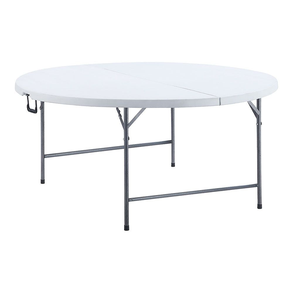 MESA REDONDA PLEGABLE, 180 x 74 cm