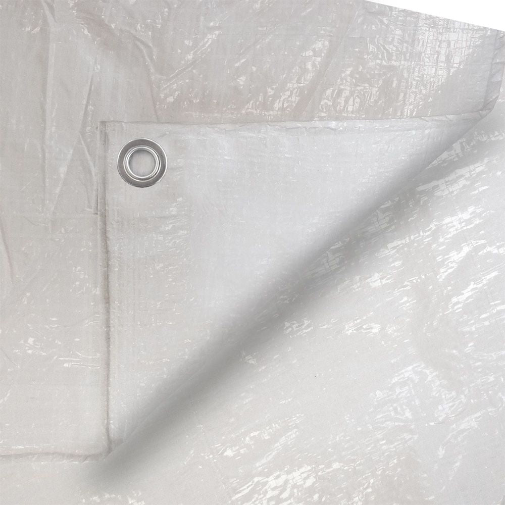 TOLDO POLIETILENO DE DOBLE CARA COLOR BLANCO, DENSIDAD 90 g / m², 4 x 5 m