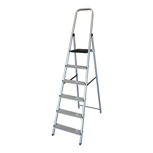 ESCALERA DOMESTICA ALUMINIO 6 PELDAÑOS