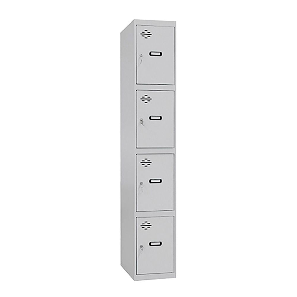 TAQUILLA METALICA PRO SIMONLOCKER 1/4 300 DESMONTADA 4 DEPARTAMENTOS 30x50x180cm SIMON RACK