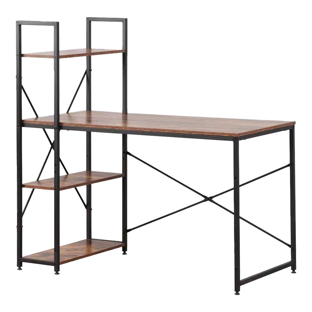 ESCRITORIO DE MADERA CON ESTANTERÍA MEDIDAS: 121 x 120 x 64cm