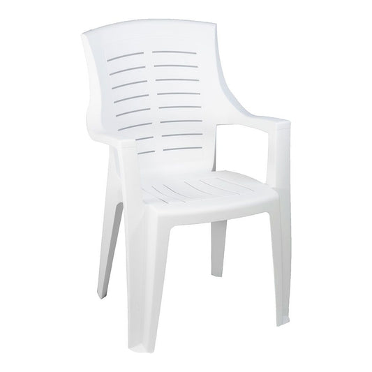 SILLA APILABLE TALIA COLOR BLANCO RESPALDO ALTO 55 x 60 x 91 cm