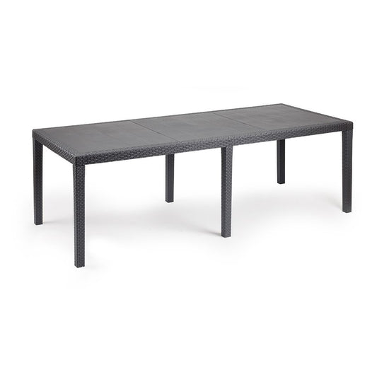 MESA EXTENSIBLE QUEEN COLOR ANTRACITA PARA EXTERIOR 90 x 150 - 220 x 72 cm