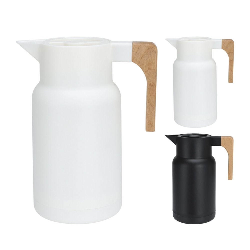 JARRA TÉRMICA CON ASA DE MADERA COLORES SURTIDOS 1 L