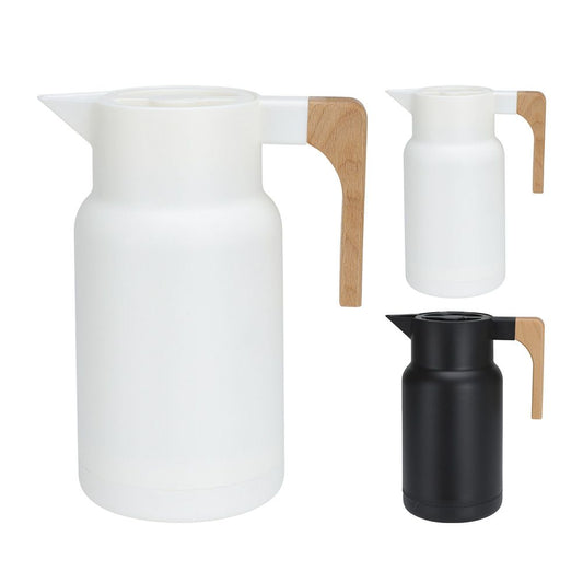 JARRA TÉRMICA CON ASA DE MADERA COLORES SURTIDOS 1 L
