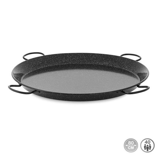 PAELLERA VALENCIANA DE ACERO ESMALTADO Ø80 cm (40 PERSONAS)