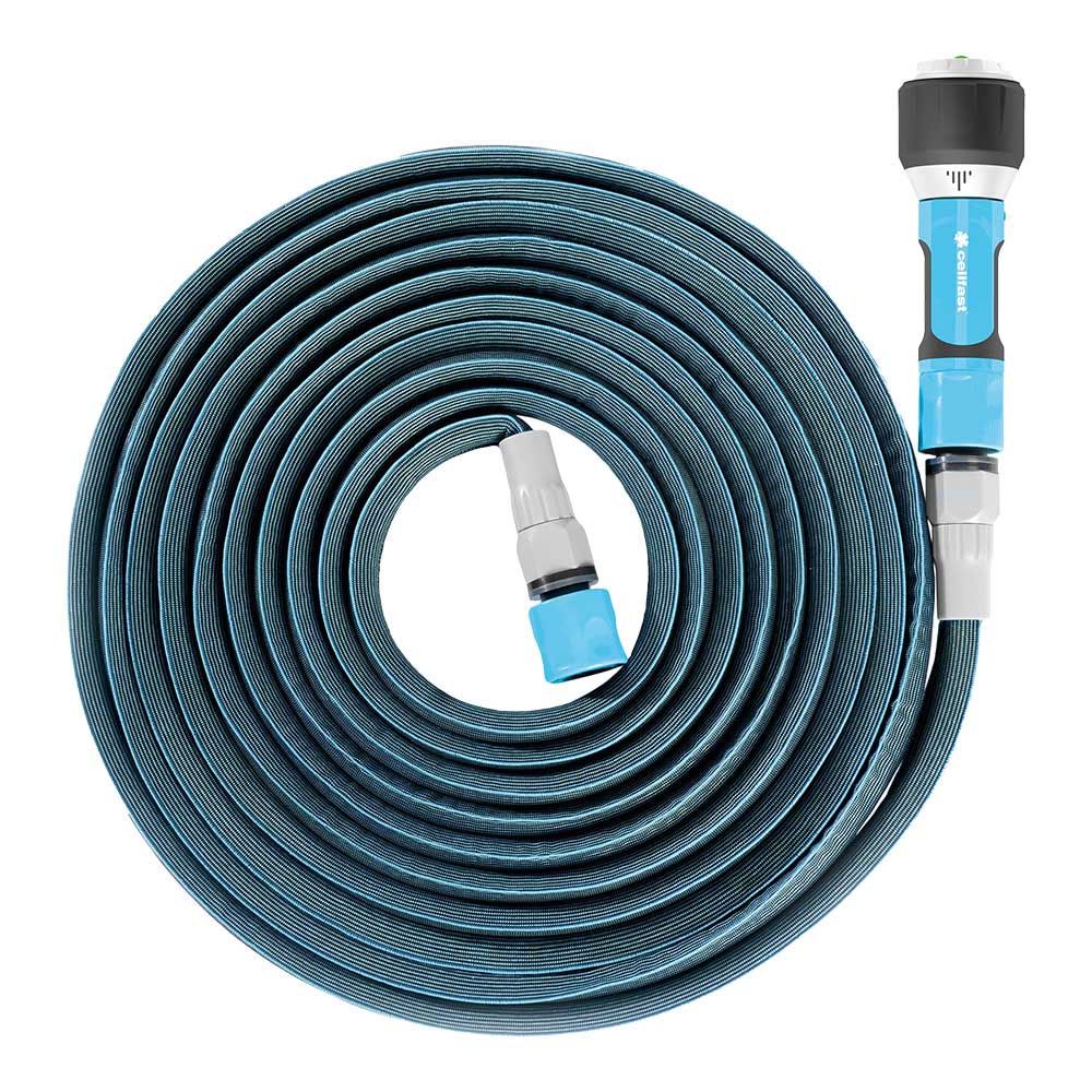 KIT MANGUERA EXTENSIBLE ZYGZAG 7,5 A 15 CON CONECTORES Y LANZA MULTI ERGO CELLFAST