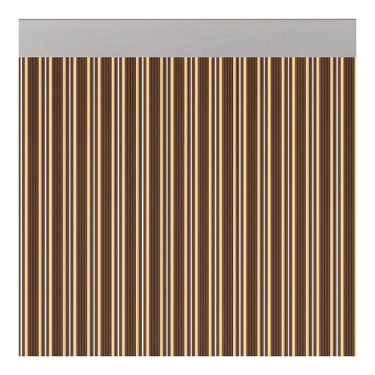 CORTINA PARA PUERTA MODELO FERRARA OPACO COLOR MARRÓN-MARFIL 90 x 210 cm