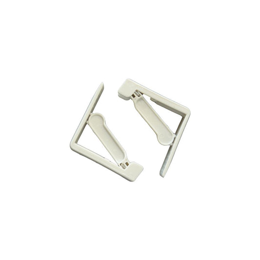 PINZA SUJETA MANTEL AJUSTABLE CON MUELLE COLOR BLANCO, 4 uds
