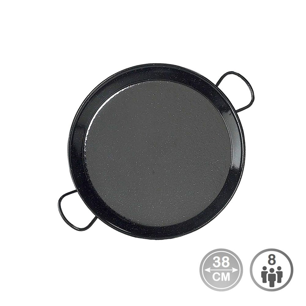 PAELLERA TRADICIONAL DE ACERO ESMALTADO Ø38 cm (8 PERSONAS)