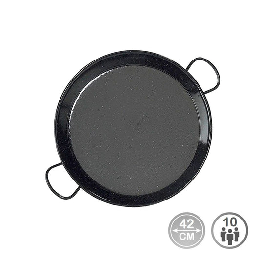 PAELLERA TRADICIONAL DE ACERO ESMALTADO Ø42 cm (10 PERSONAS)