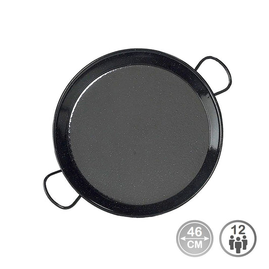 PAELLERA TRADICIONAL DE ACERO ESMALTADO Ø46 cm (12 PERSONAS)