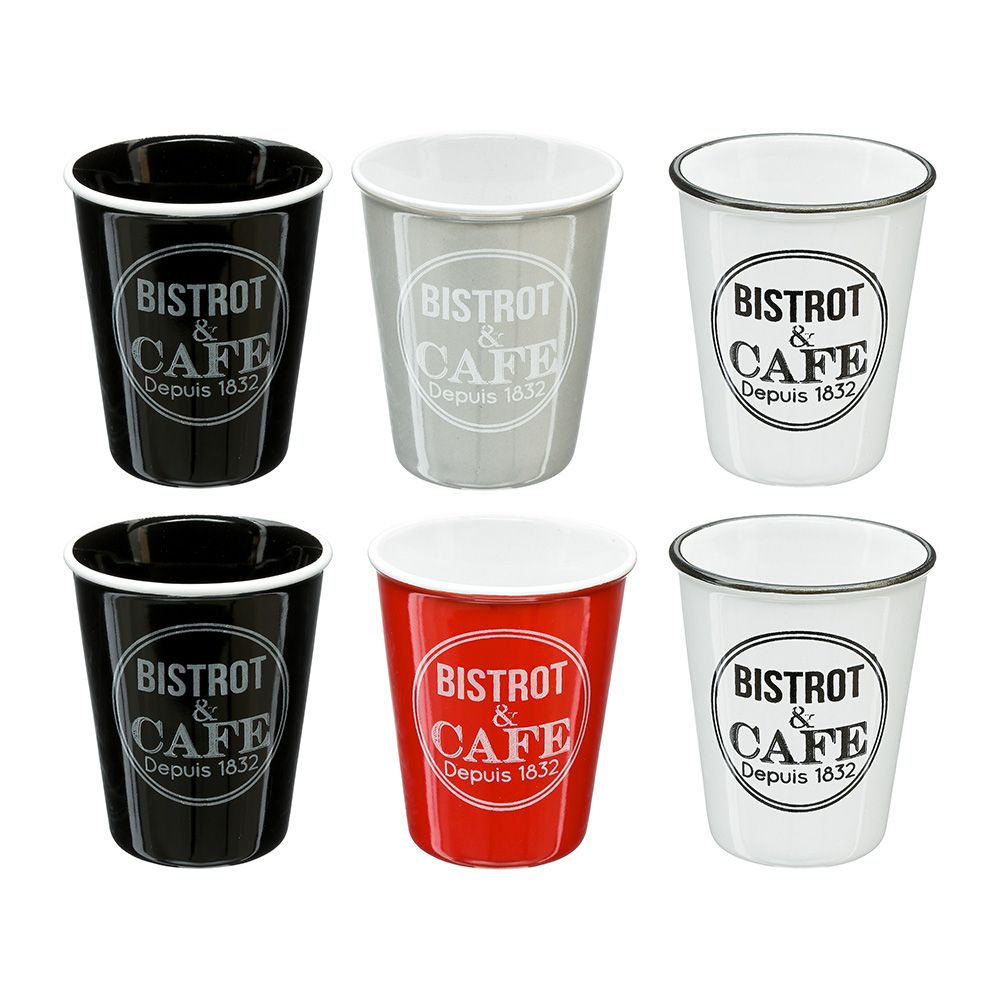 TAZAS MODELO BISTROT 110 ml, 6 uds