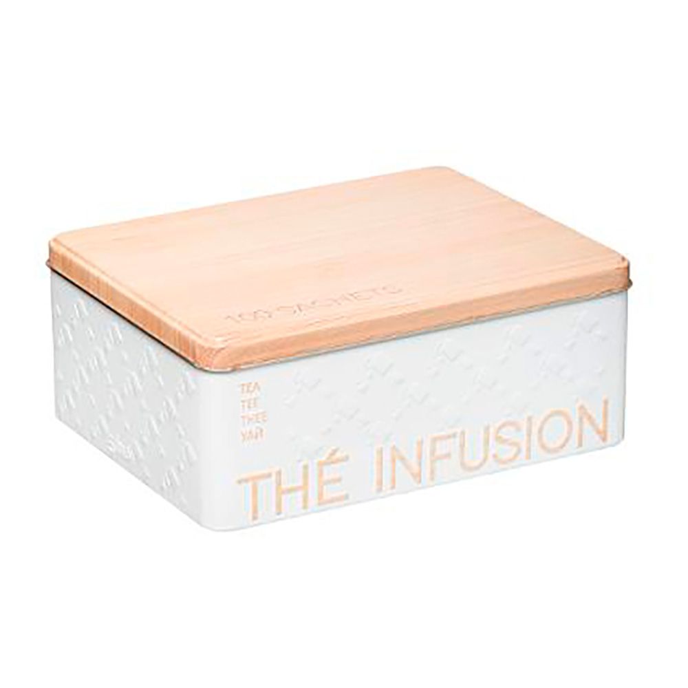 CAJA METÁLICA MODELO SCANDI NATURE PARA INFUSIONES PARA 100 uds