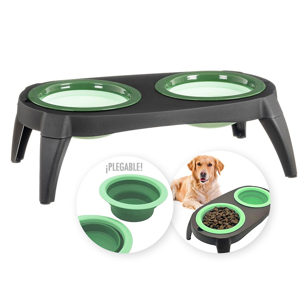 COMEDERO MASCOTAS BOLS SILICONA 39 x 21 x 13 cm