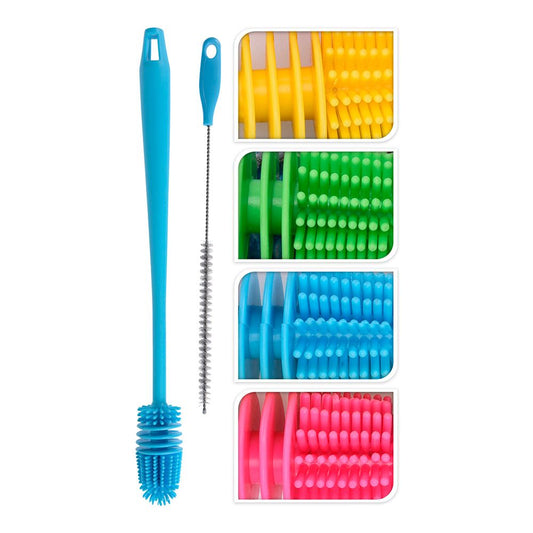 CEPILLO LIMPIA BOTELLAS COLORES SURTIDOS, 2 uds