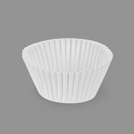 MOLDES DE PAPEL PARA MAGDALENAS BLANCO Ø4,8 x 3,4 cm, BLISTER 60 uds