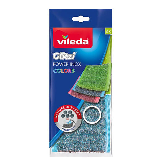 ESTROPAJO DE ACERO INOXIDABLE GLITZI COLORES 2 uds