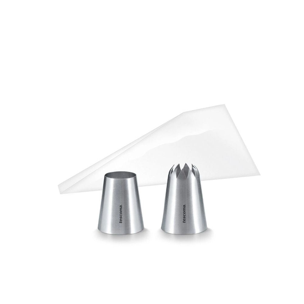KIT CROQUETAS GRANDCHEF CON 10 BOLSAS Y 2 BOQUILLAS