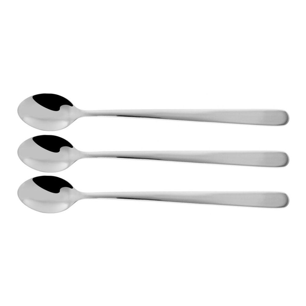 CUCHARAS LARGAS ACERO INOXIDABLE PARA BEBIDA 19 cm 3 uds