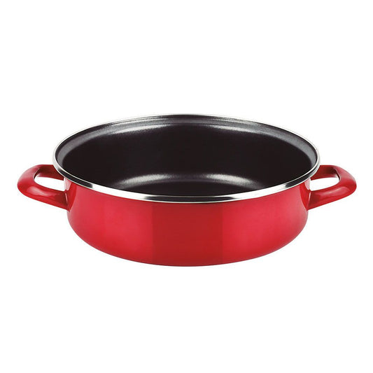 TARTERA ACERO ESMALTADO AISI 430 OPTIMAX ROJA Ø24 cm