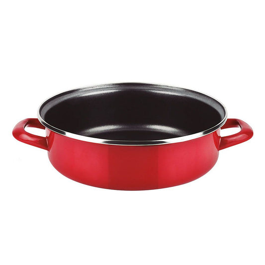 TARTERA ACERO ESMALTADO AISI 430 OPTIMAX ROJA Ø26 cm