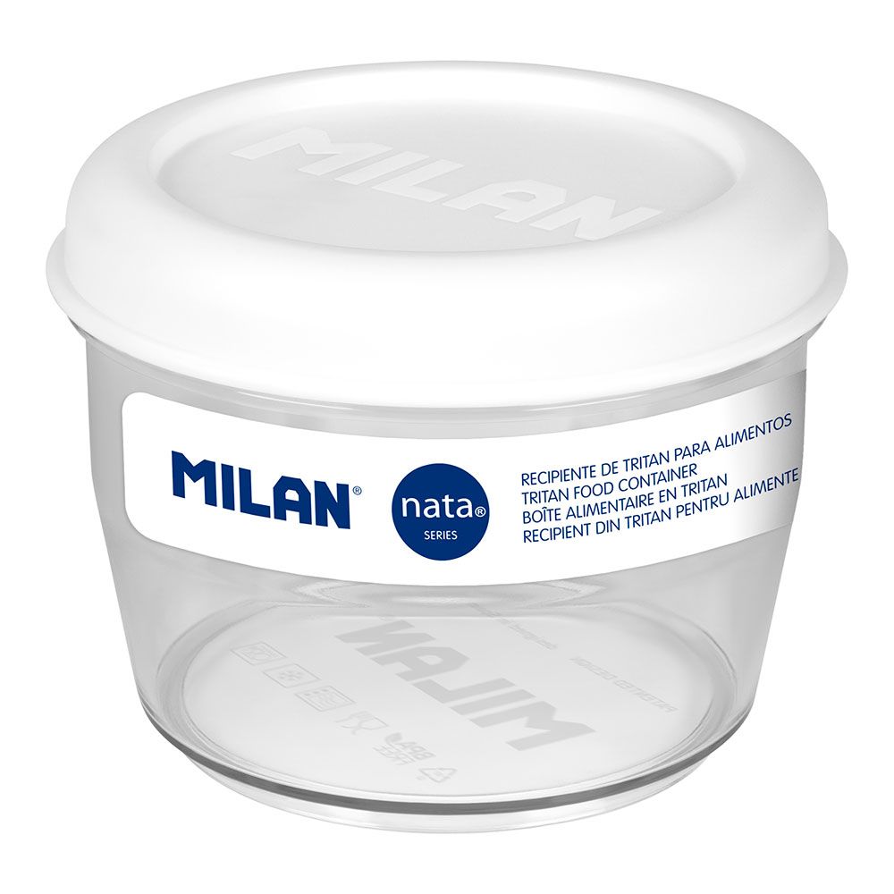 FIAMBRERA DE TRITÁN HERMÉTICA REDONDA NATA® 624 BLANCO 500 ml