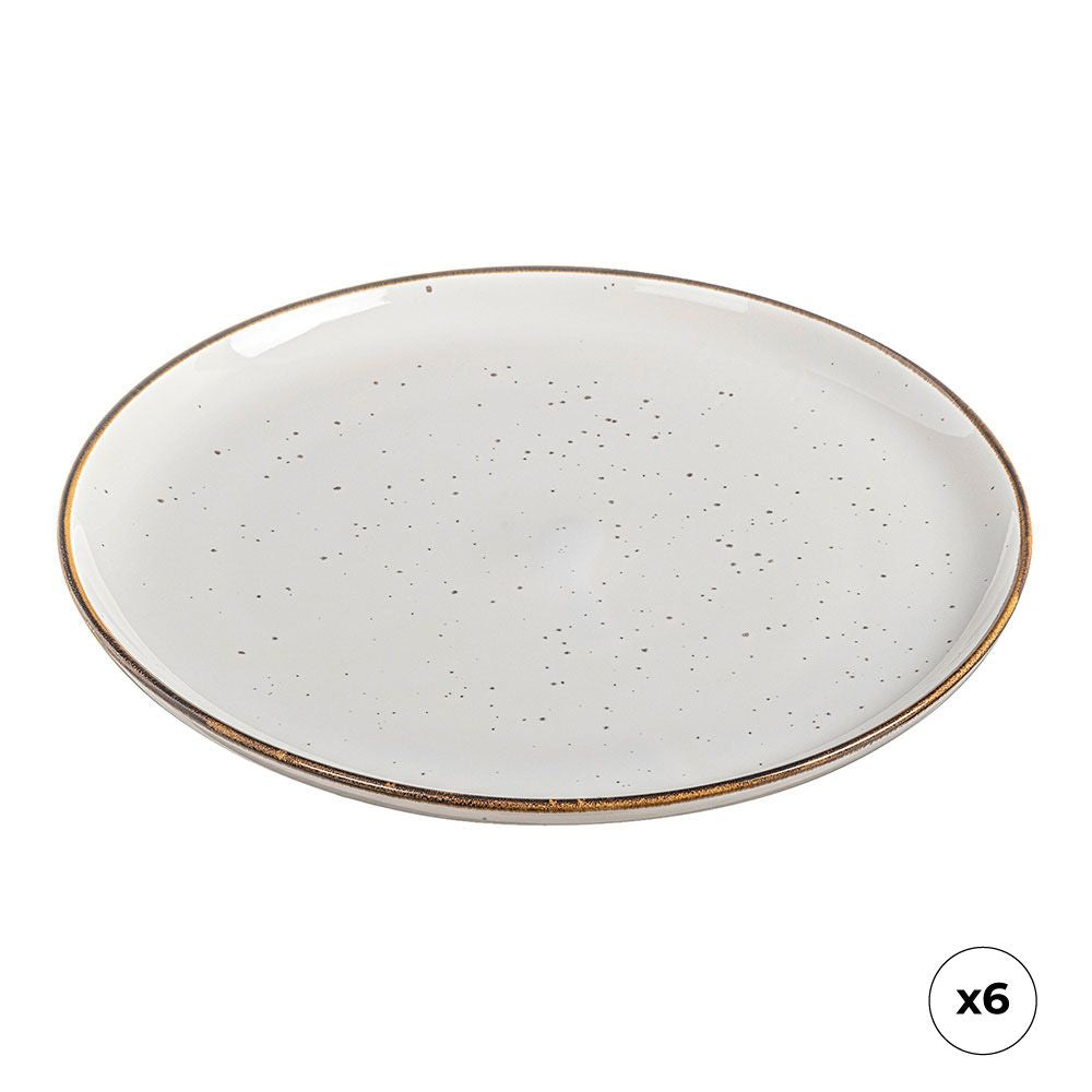 PACK 6 uds PLATOS LLANO PORCELANA AKIKO Ø25 cm