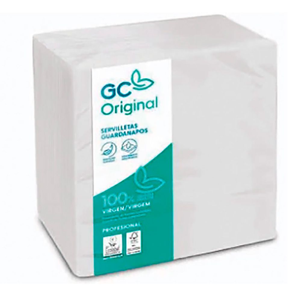 SERVILLETAS DE PAPEL BLANCAS 30 x 30 cm, 100 uds