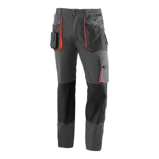 PANTALÓN LARGO TOP RANGE  GRIS/NEGRO/NARANJA.TALLA L