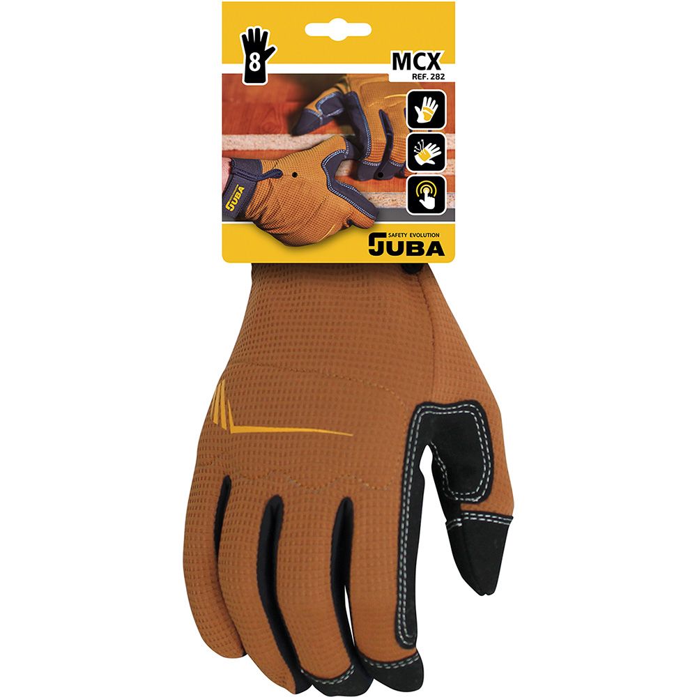 GUANTE PIEL SINTÉTICA / SPANDEX, TÁCTIL, T-08