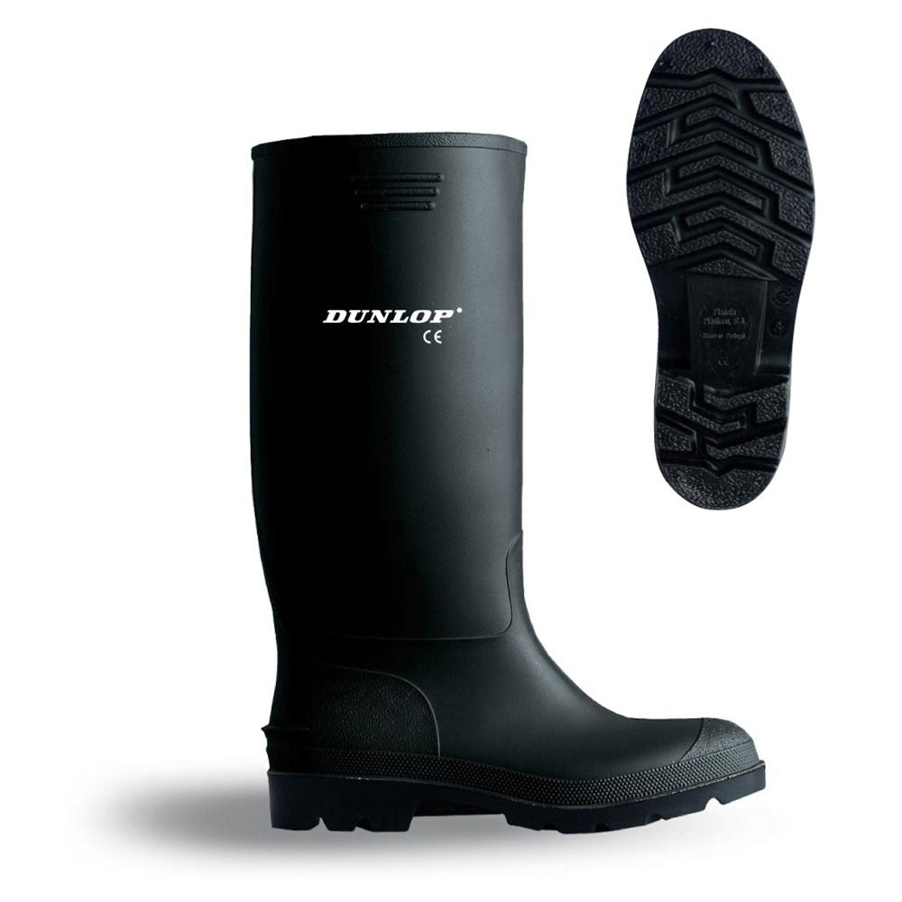BOTA DE AGUA PVC CAÑA ALTA NEGRA TALLA 42