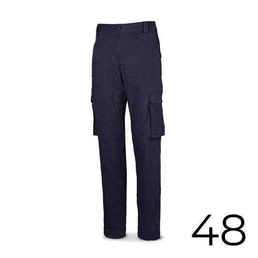 PANTALÓN STRECH 98% ALGODON 2% ELASTANO 240g. AZUL MARINO TALLA 48 588PBSAM/48