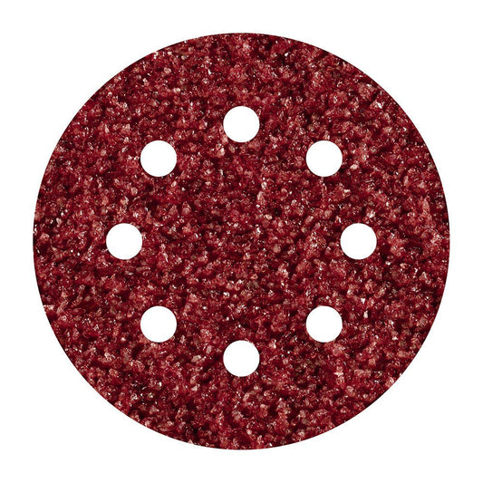 HOJAS DE LIJAR ADHESIVAS DE CORINDÓN PERFORADAS, Ø125 mm, GRANO 40, PACK 5 uds