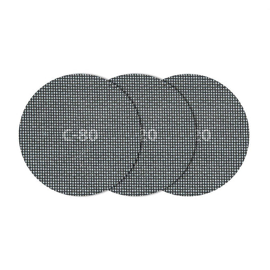 TEJIDOS DE REJILLA ADHERENTES CARBURO DE SILICIO Ø125 mm, GRANO 80/120/220, PACK 5 uds