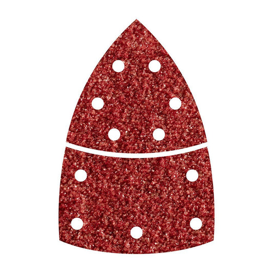 HOJAS DE LIJAR ADHESIVAS DE CORINDÓN PERFORADAS TRIANGULAR, GRANO 80, PACK 10 uds