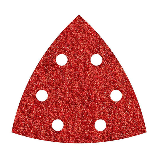 HOJAS DE LIJAR ADHESIVAS DE CORINDÓN PERFORADAS, 95 mm, GRANO 120 DELTA, PACK 5 uds