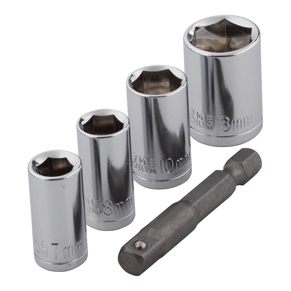 LLAVES DE VASO; 4 LLAVES + ADAPTADOR, JUEGO DE 5 PIEZAS