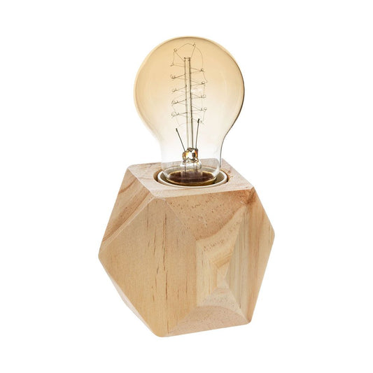 LAMPARA DE MESA DE MADERA 8 x 7,5 cm E27 (BOMBILLA NO INCLUIDA)