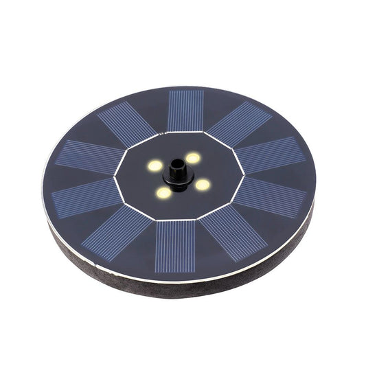 FUENTE SOLAR DE JARDÍN, DE PLÁSTICO, LUZ BLANCA CÁLIDA, 4 LEDS; Ø16 x 3,5 cm