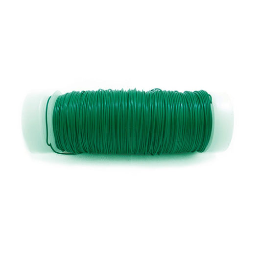 ALAMBRE FORRADO CON BOBINA N° 6 VERDE, CALIBRE 0,40 mm x 50 m
