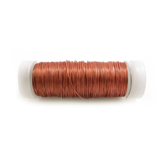 ALAMBRE FORRADO CON BOBINA N° 6 COBRE, CALIBRE 0,40 mm x 50 m