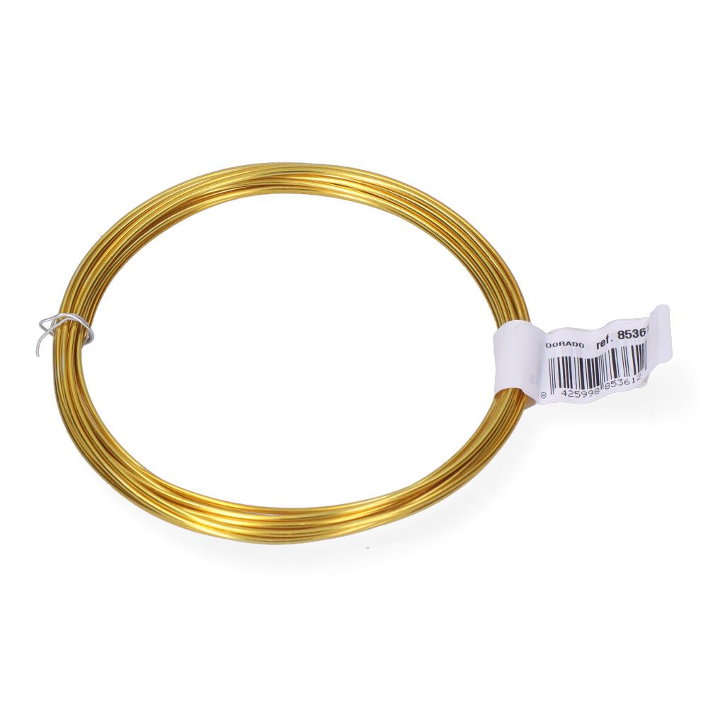 ALAMBRE ALUMINIO DORADO, CALIBRE Ø1,5 mm x 5 m