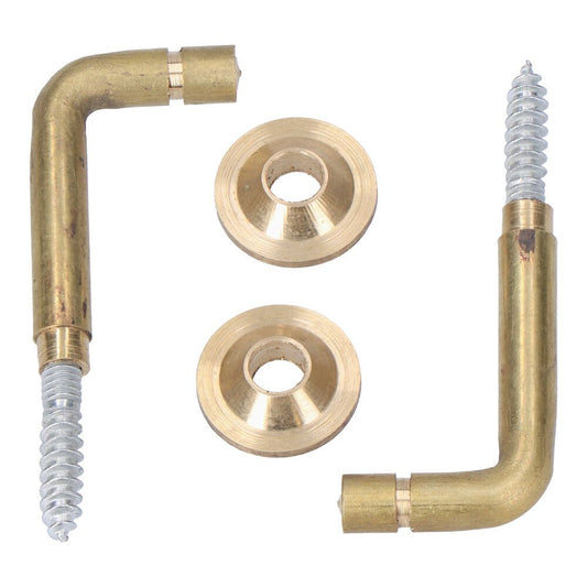 ALZAPAÑOS TORNEADOS LATÓN 25 mm. RECOGEDOR DE CORTINA, 2 uds