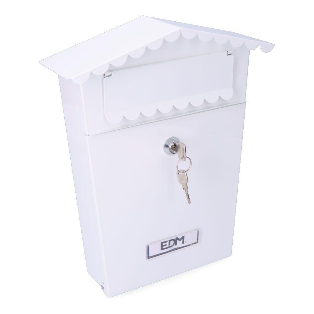BUZON DE ACERO MODELO HOUSE BLANCO 210 x 60 x 300 mm