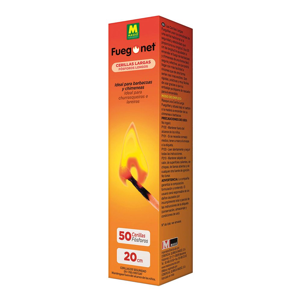 CERILLAS LARGAS 20 cm 50 uds