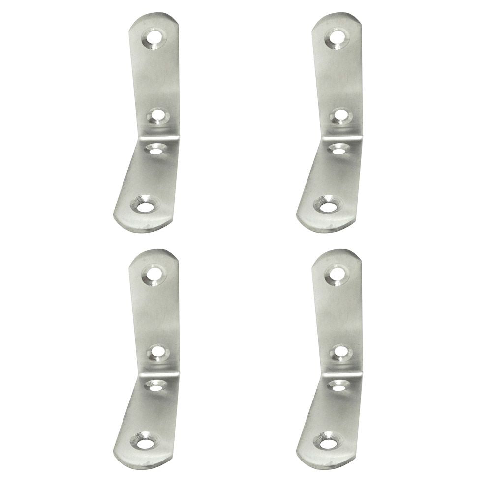 ÁNGULO REFUERZO AN24, ACERO INOXIDABLE, 60 x 60 x 19 mm. 4 unidades