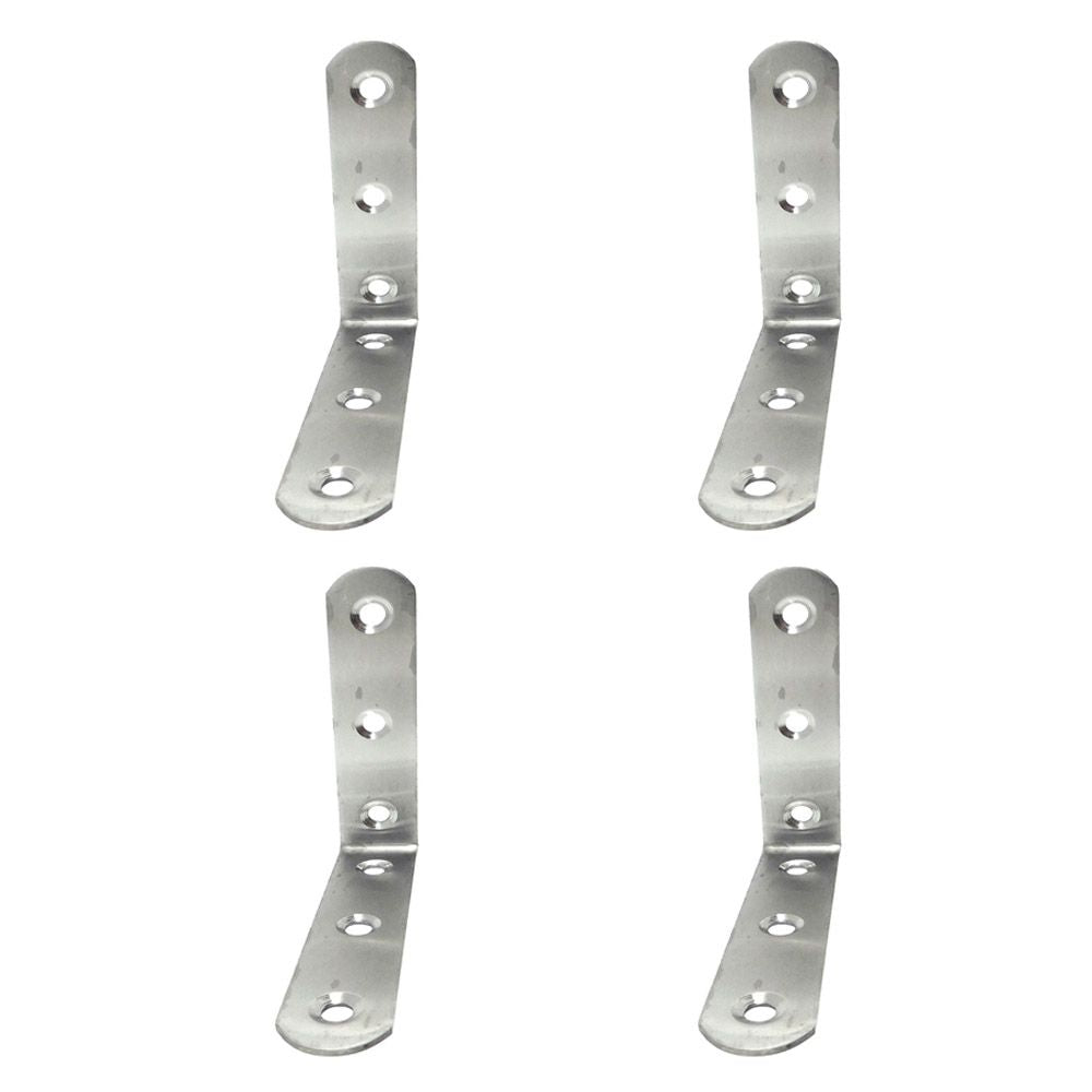 ÁNGULO REFUERZO AN24, ACERO INOXIDABLE, 80 x 80 x 19 mm. 4 unidades