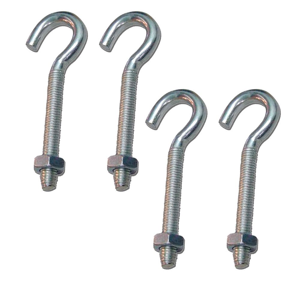HEMBRILLA ABIERTA CON TUERCA HM02, M3 x 30 mm, ZINCADO, BLISTER 4 uds