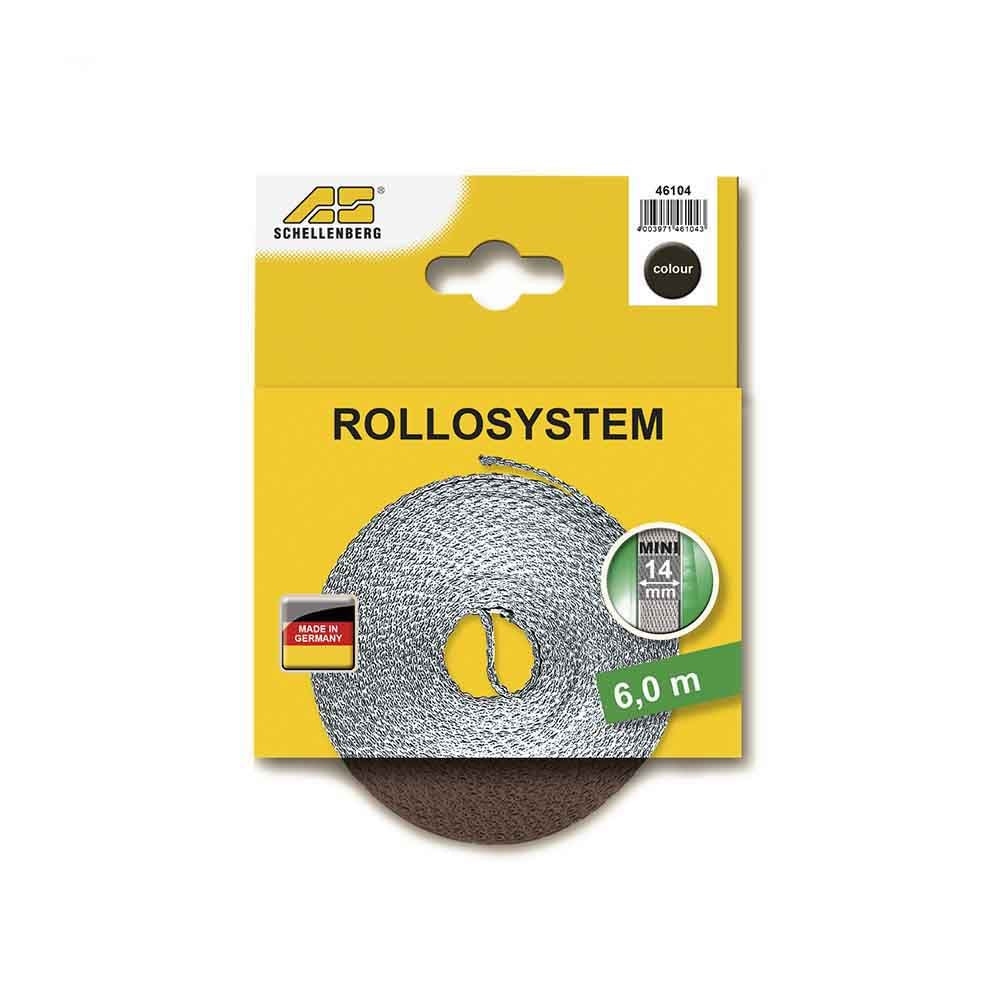 CINTA DE PERSIANA MARRÓN 14 mm x 6 m